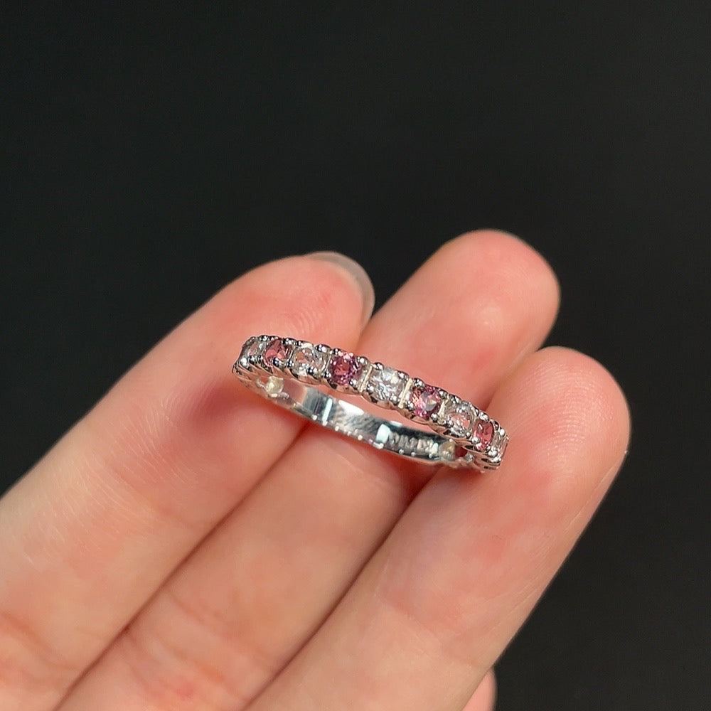 14K gold tourmaline gemstone ring in size 17 with 2.14g weight, featuring vibrant colorful stones, by HKHQ.