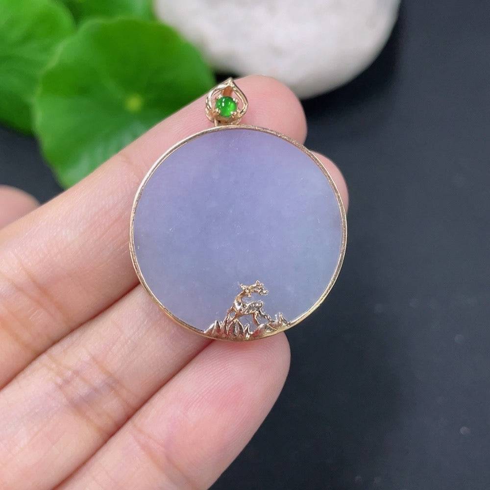 Jadeite plain pendant necklace by HUILIU HQ featuring an elegant jade pendant on a necklace, total weight approx. 5.08g.