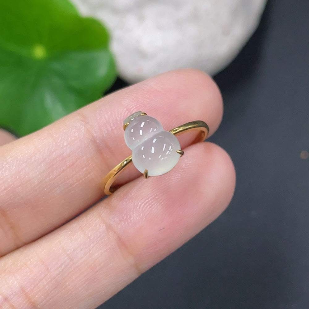 Jadeite inlaid ring . | Huiliu Certified