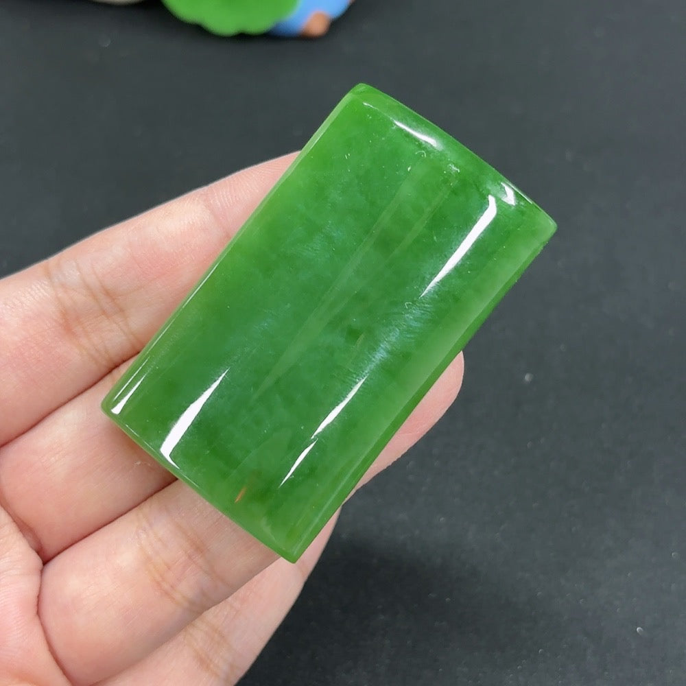 Green Hetian Jade Plain Pendant