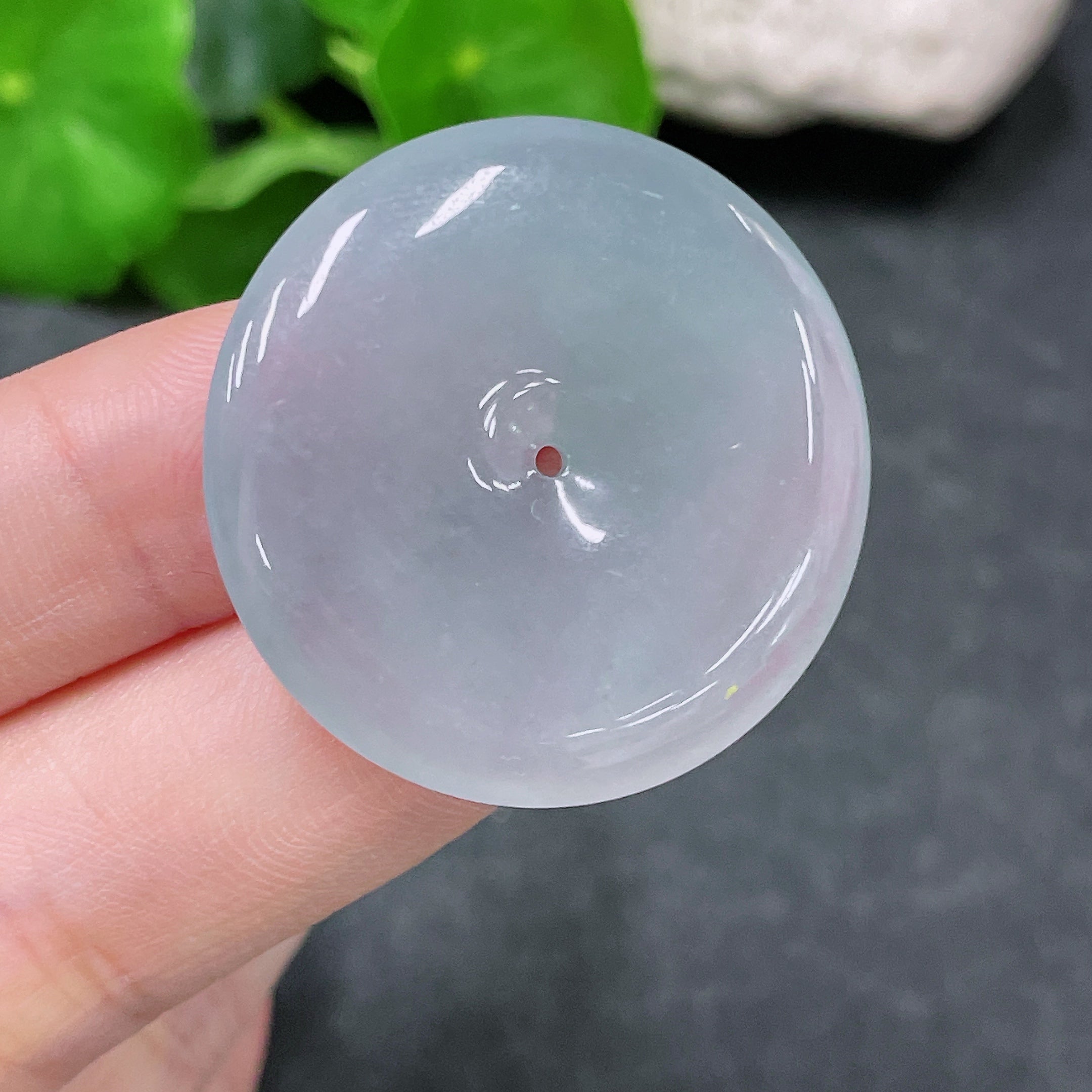 Jadeite Pendant Peace Buckle . | Huiliu Certified