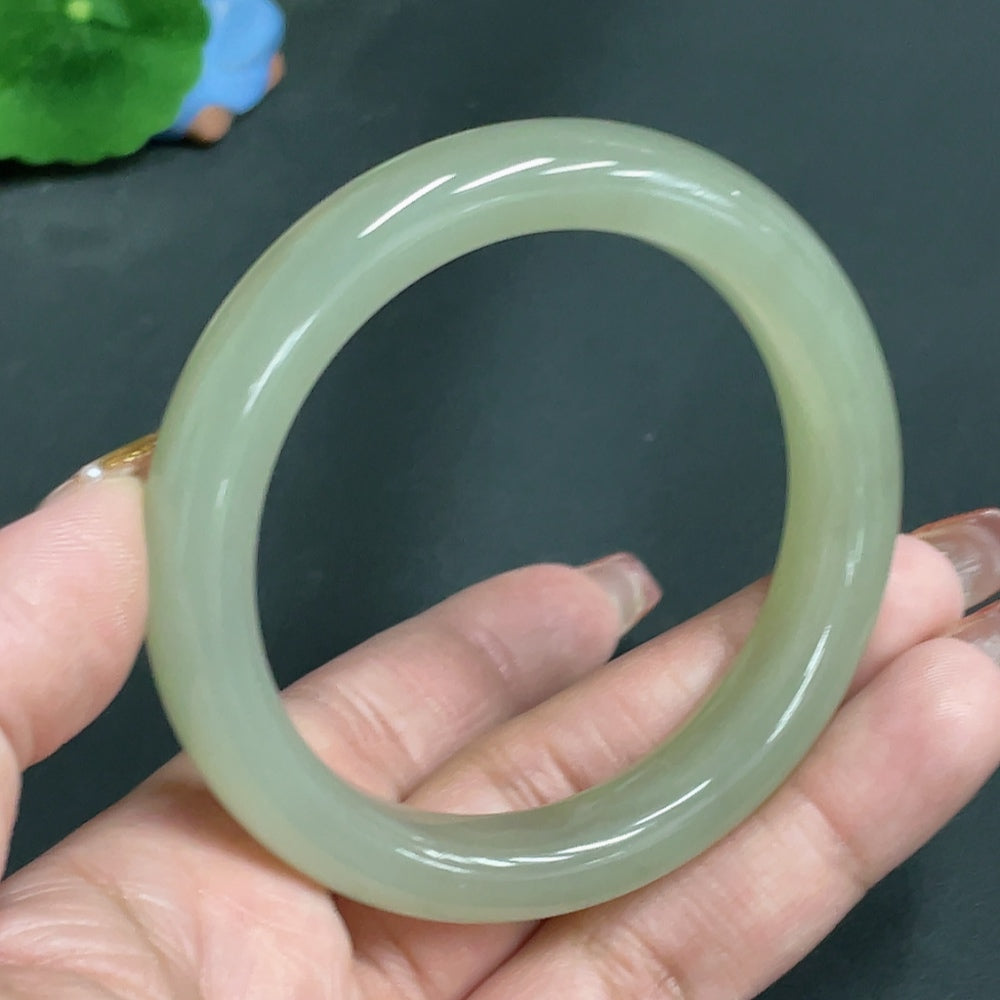 Hetian Jade Regular Bracelet Size 54.4 Total Weight Approx.48g