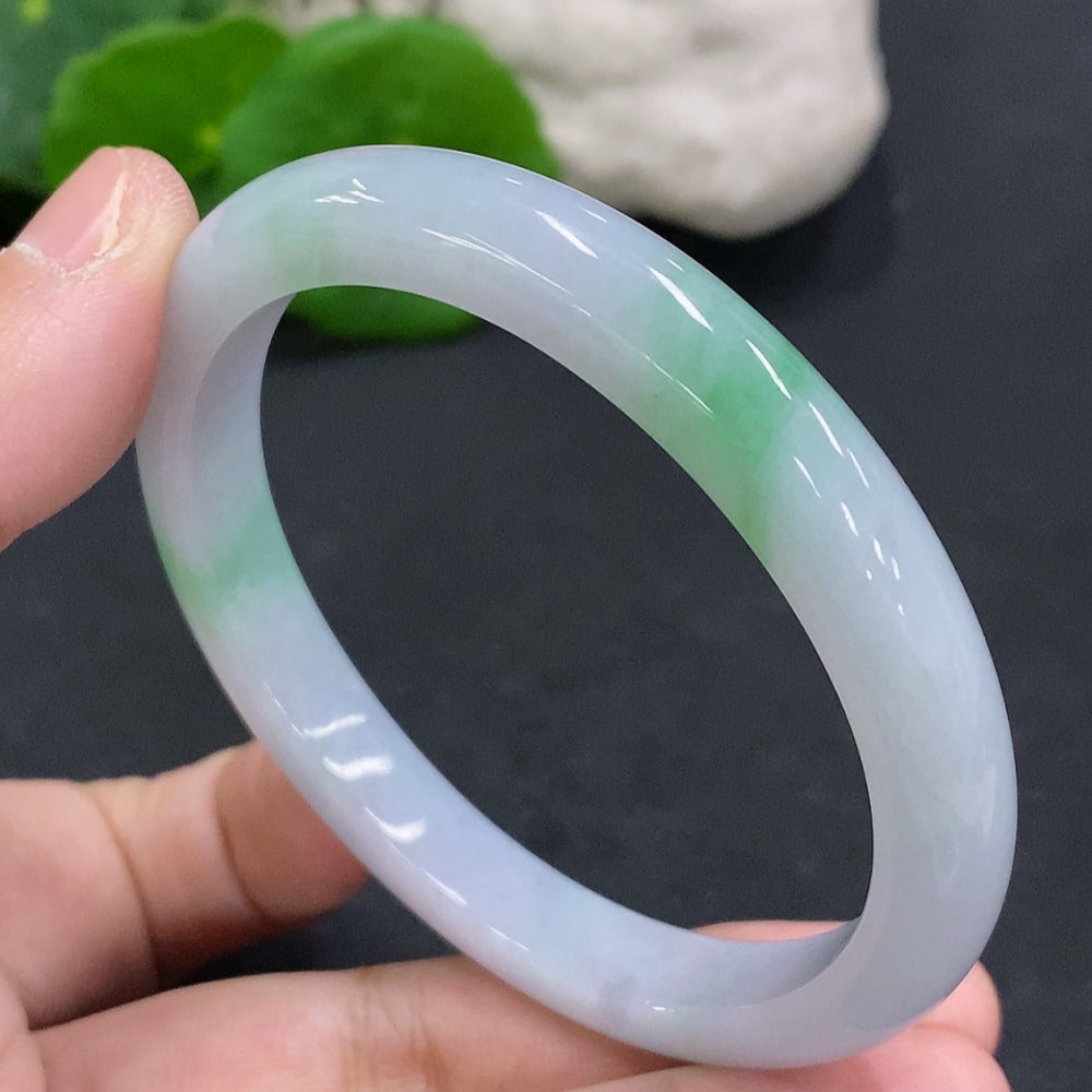 Jadeite Noble Consort Bangle /Short Diameter 51.1 . | Huiliu Certified