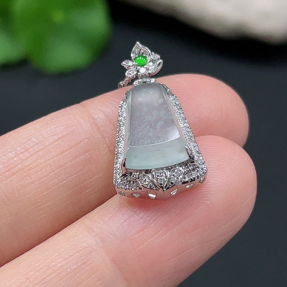 Jadeite Plain Pendant Setting Pendant Main Body 18K Gold Chain Not Gold Total Product Weight About 3.18g