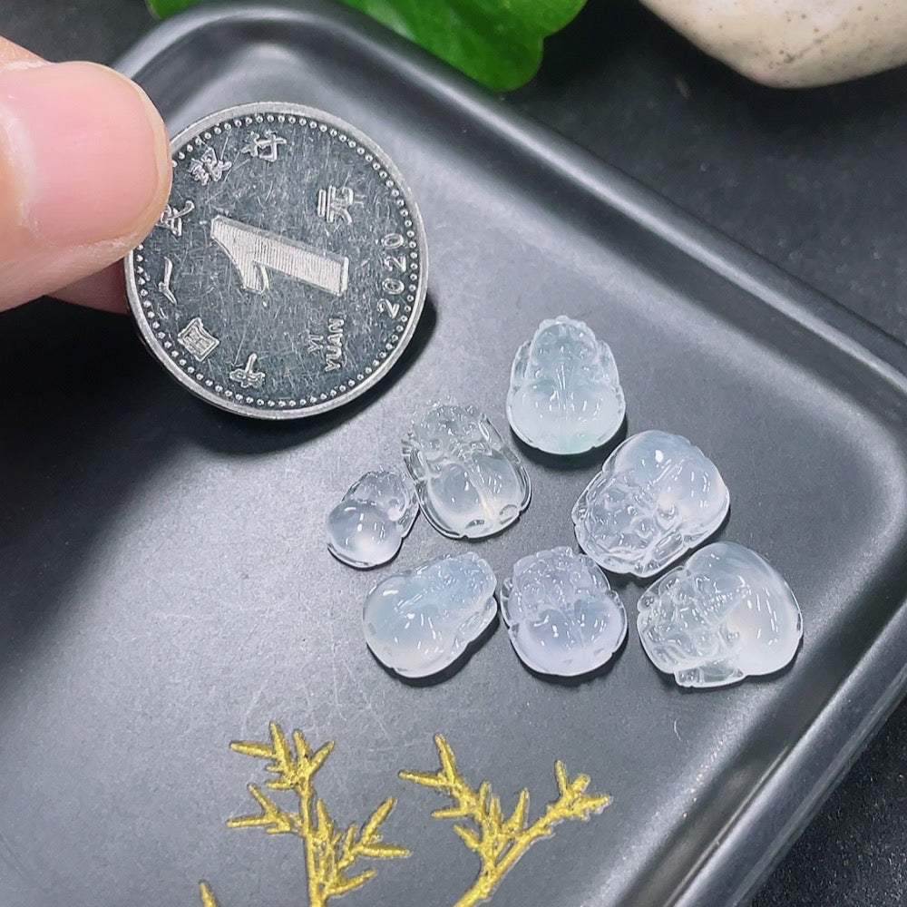 Jadeite Inlaid Pieces — Sold as One Lot
