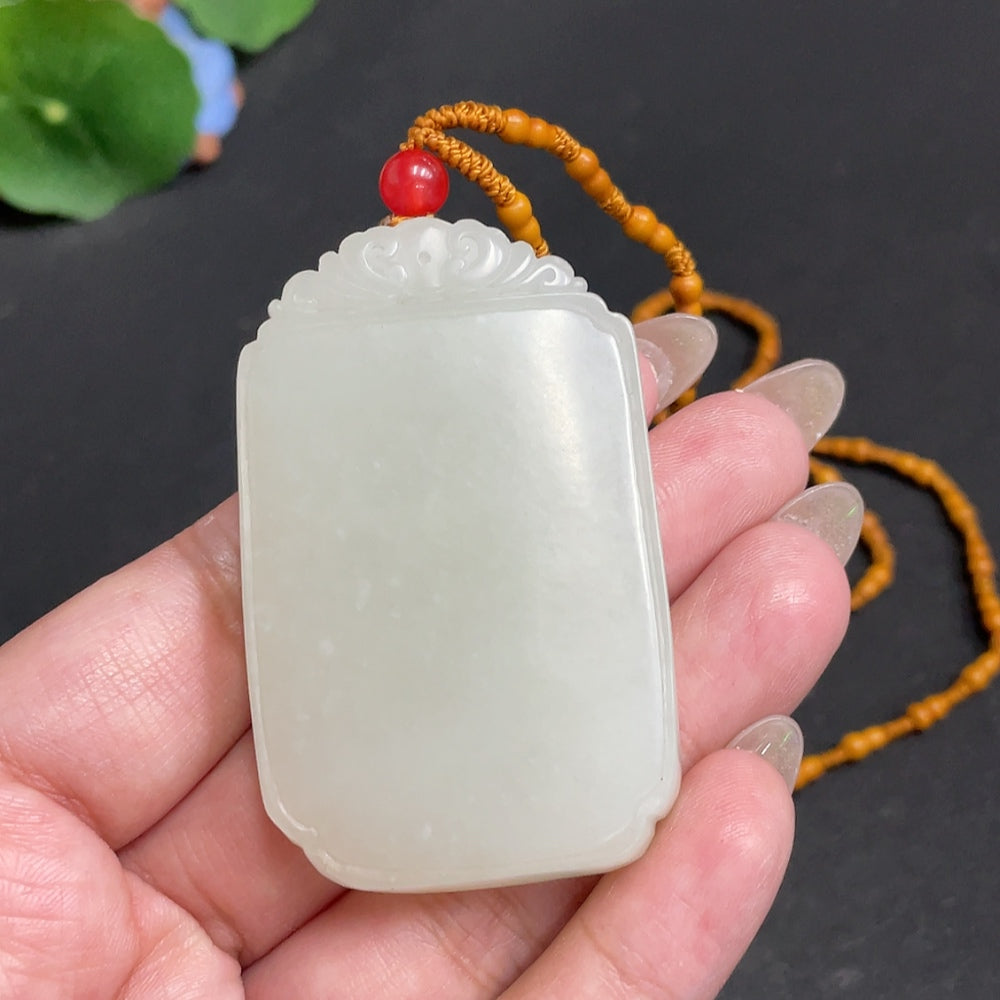 Hetian Jade Pendant, Plain Pendant
