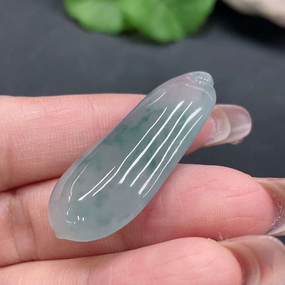 Jadeite Fu Gua Pendant, Total Weight: 8.981g
