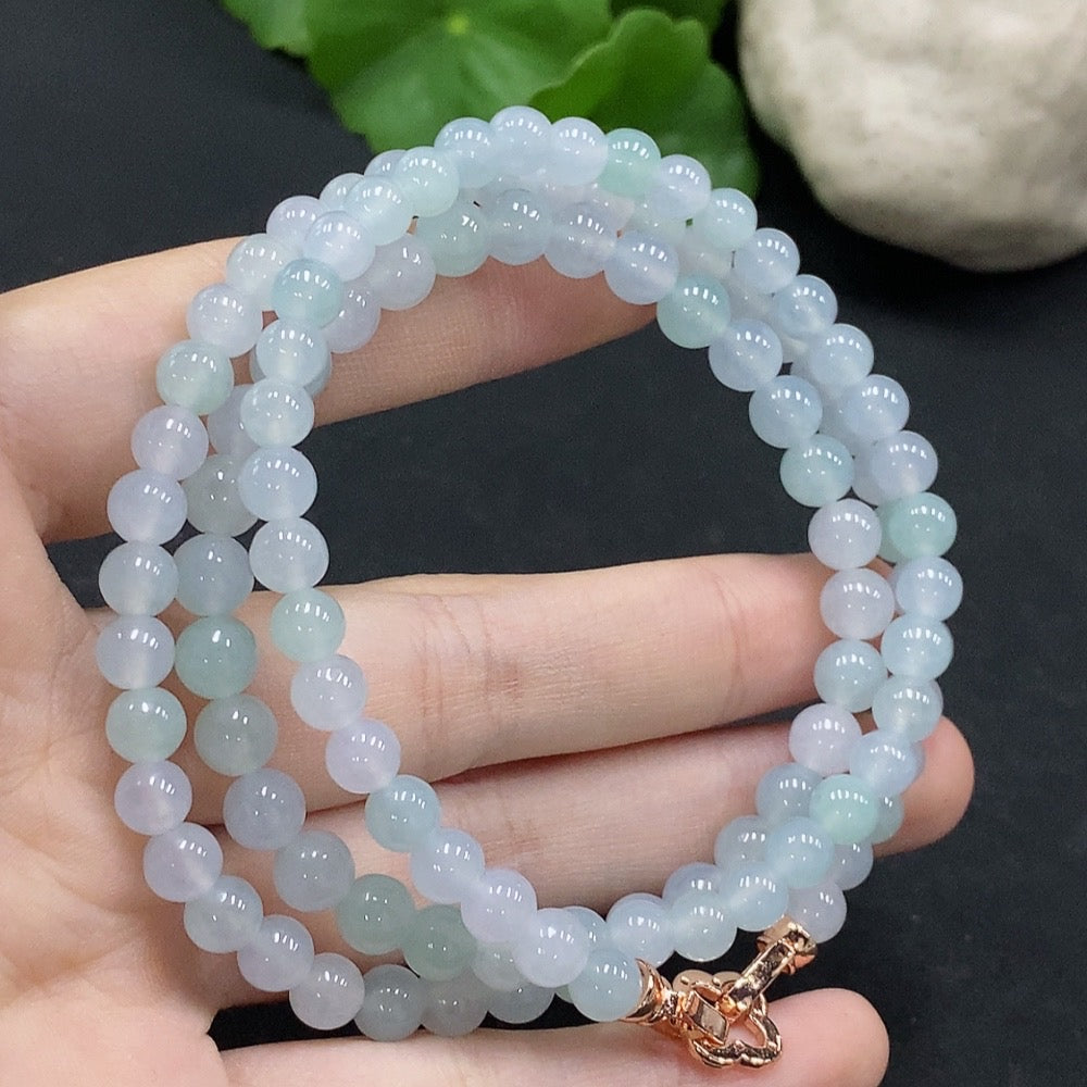 Jadeite Bead Necklace . 6.2mm . Non- Setting | Huiliu Certified
