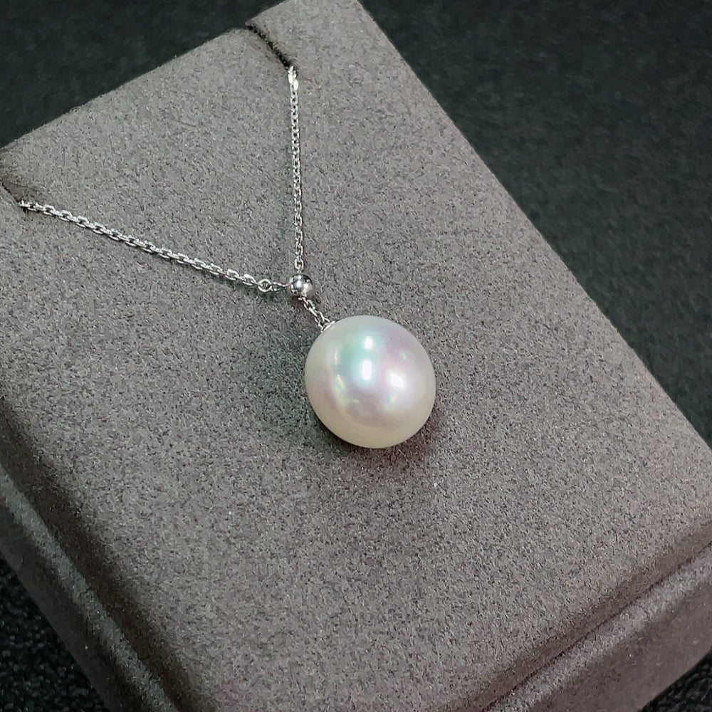 18K海水真珠ネックレス 総重量約4.24g サイズ約11.6mm