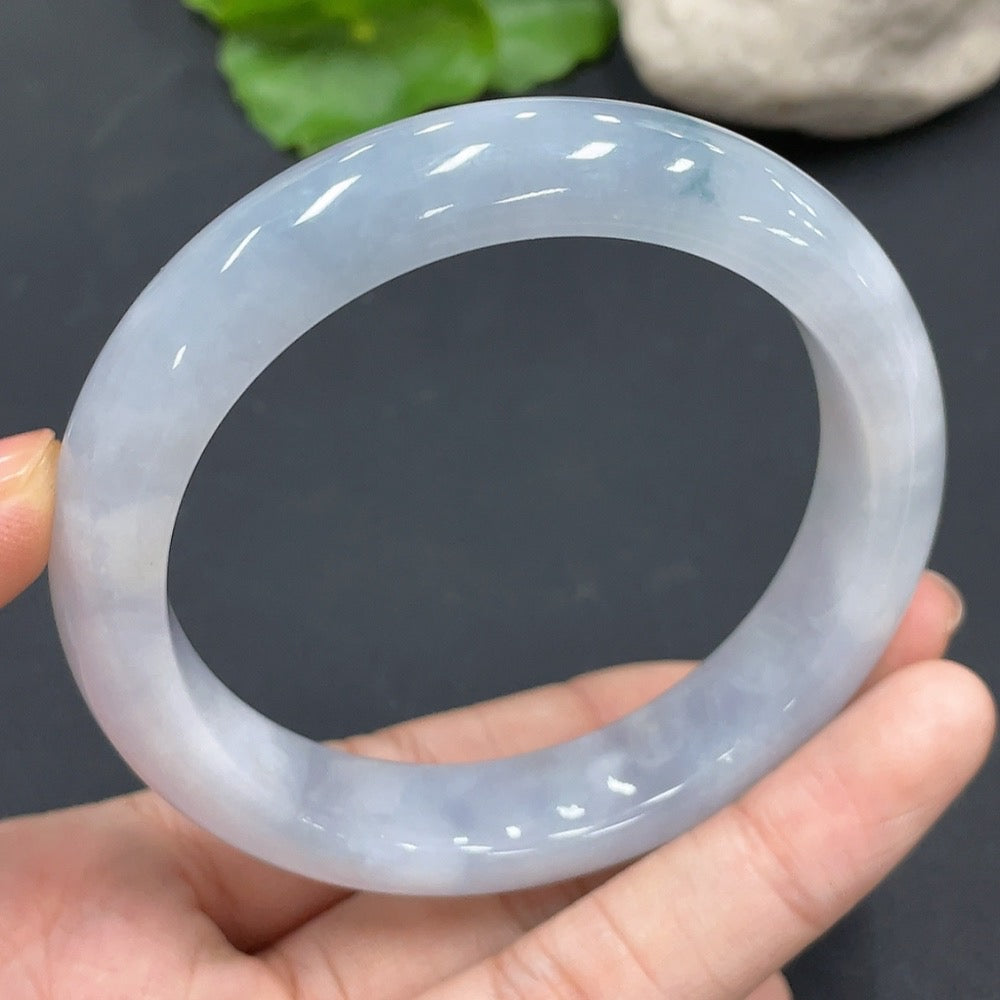 Jadeite Round Bangle, Inner Diameter 55.5, Total Weight 56.530g