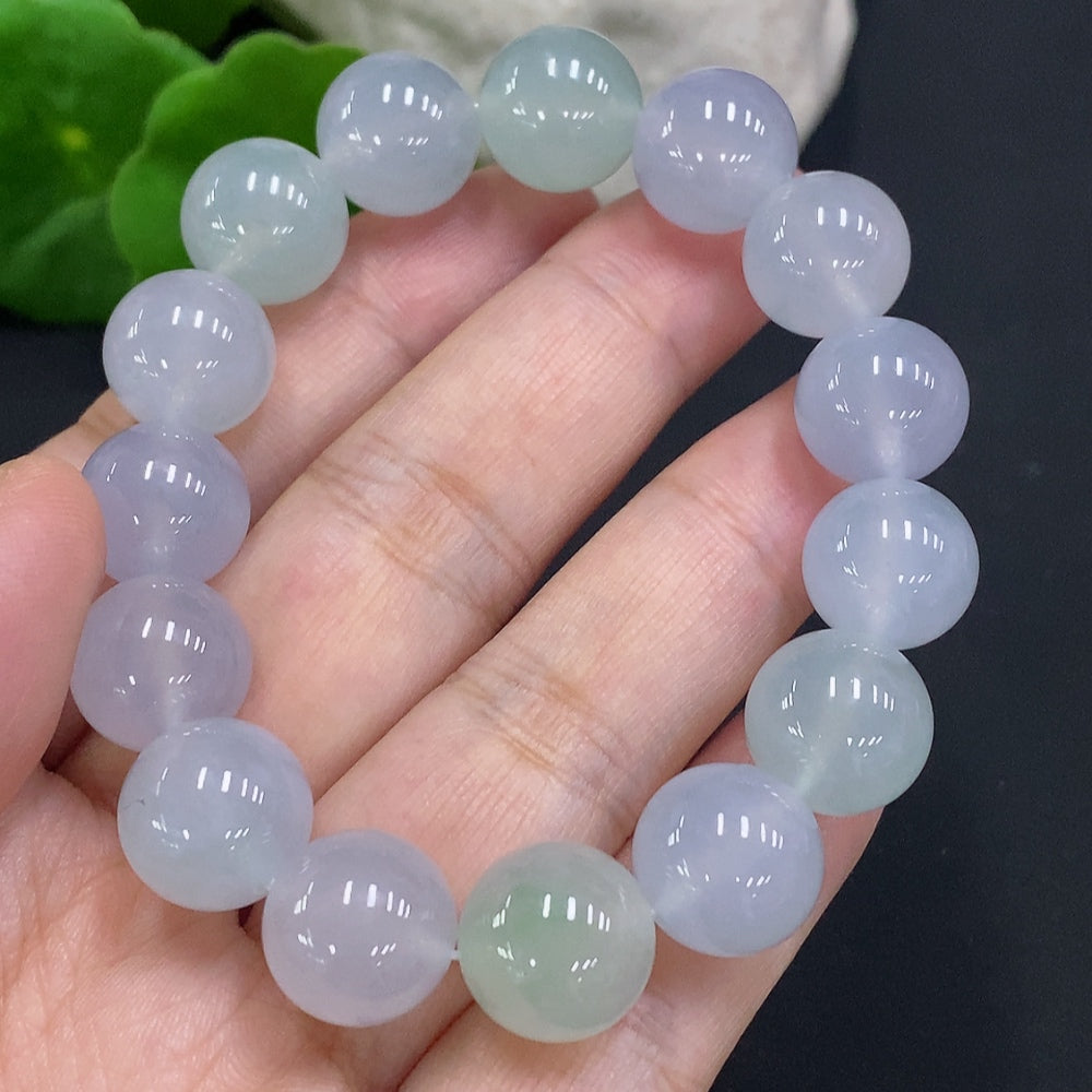 Jadeite Bead Necklace Approx. 12.2mm Total Weight Approx. 48.6g