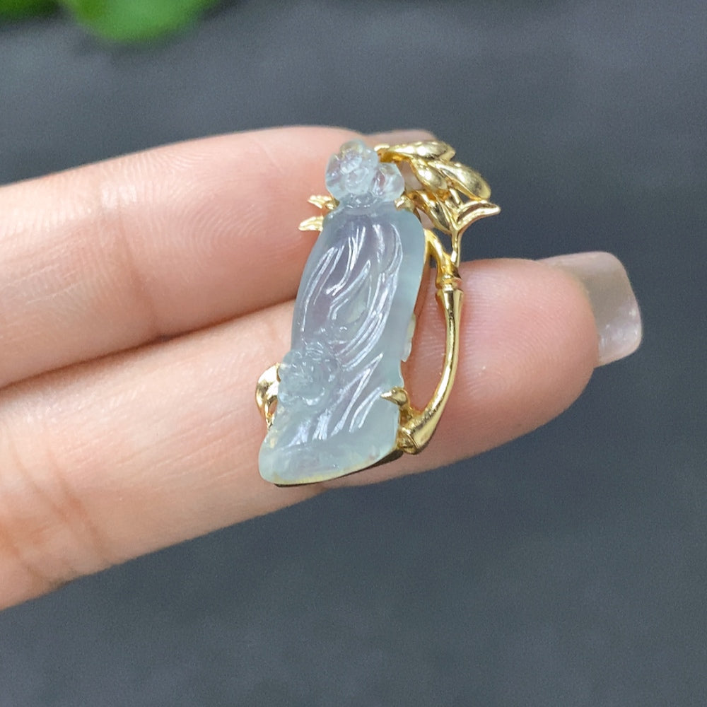 Jadeite Pendant with Setting, . | Huiliu Certified