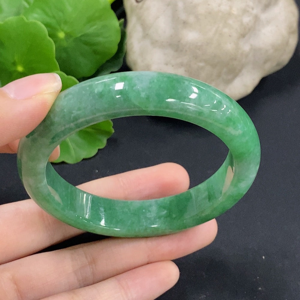 Jadeite Round Bangle Total Weight Approx.55.4g Size 54.3