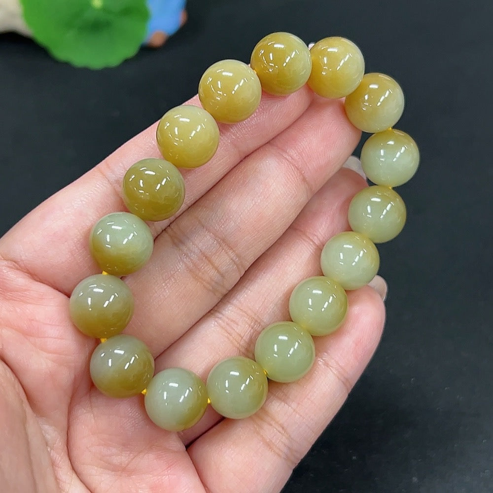 Hetian Jade Bracelet, approx. 11.7mm, total weight approx. 42.1g