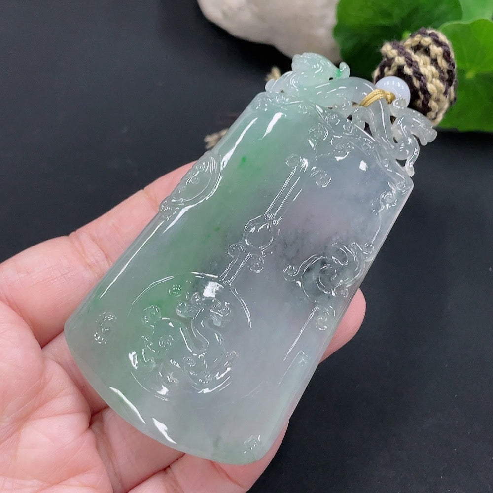Jadeite Pendant Antique Plaque Total Weight Approx. 59.05g