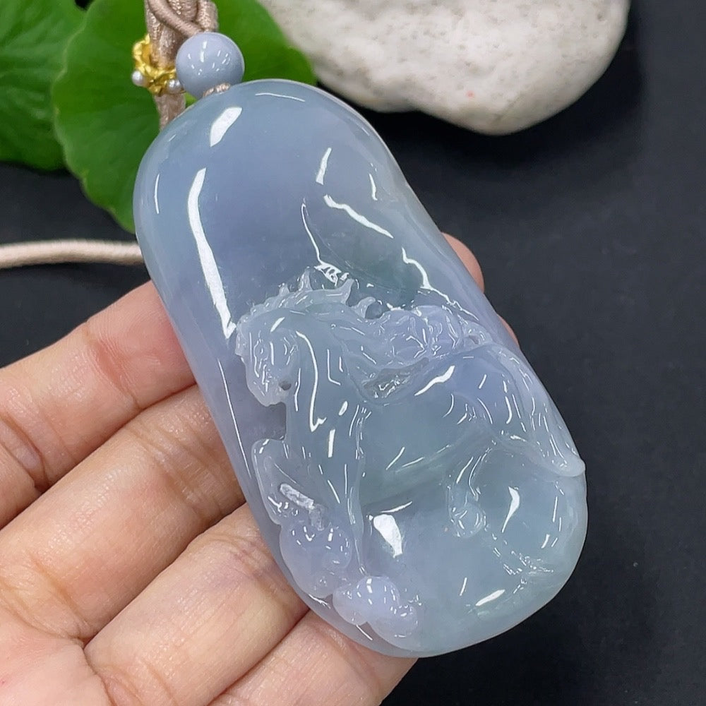 Jadeite Pendant Galloping Ahead