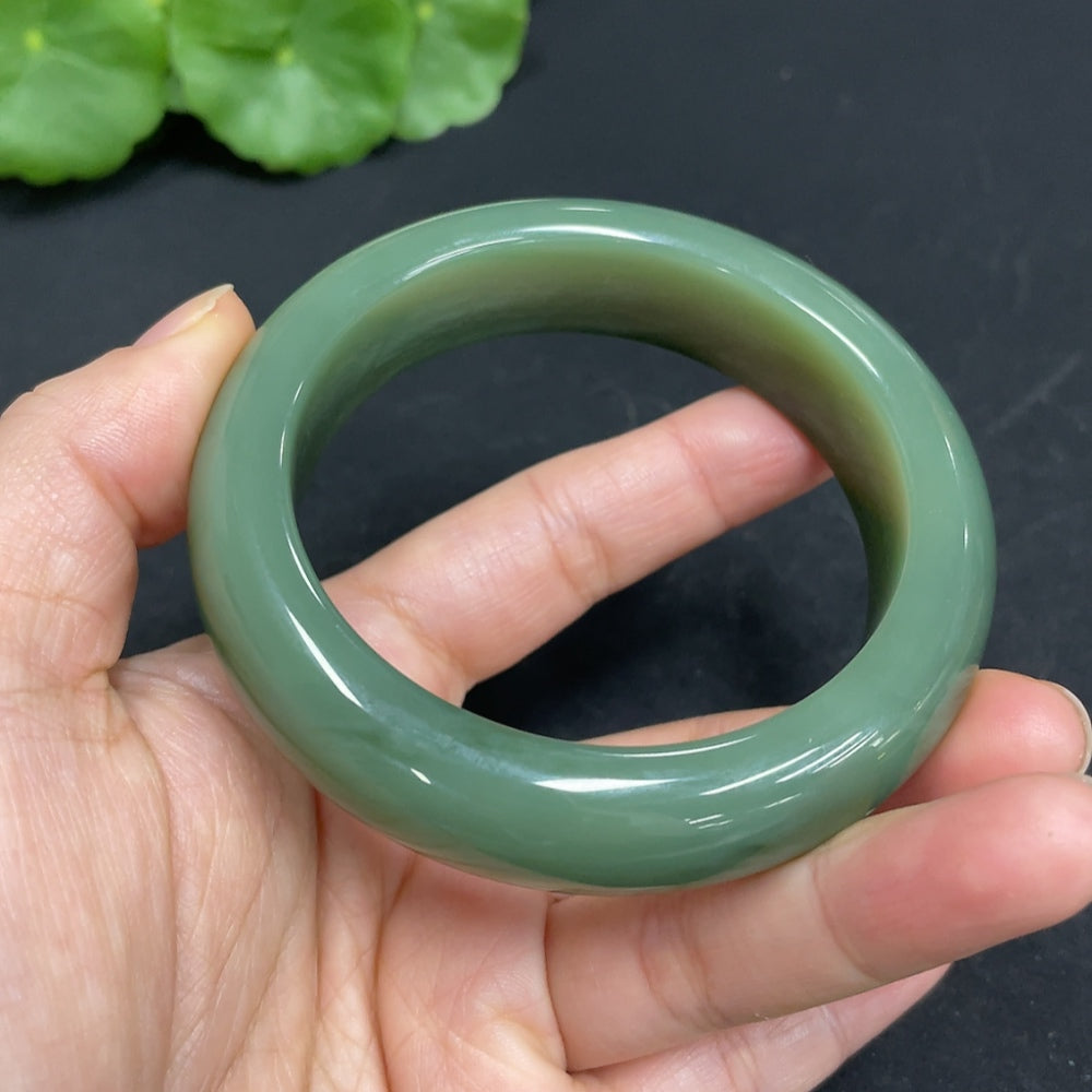 Hetian Jade Round Bracelet Size 56 Total Weight Approx. 78.8g