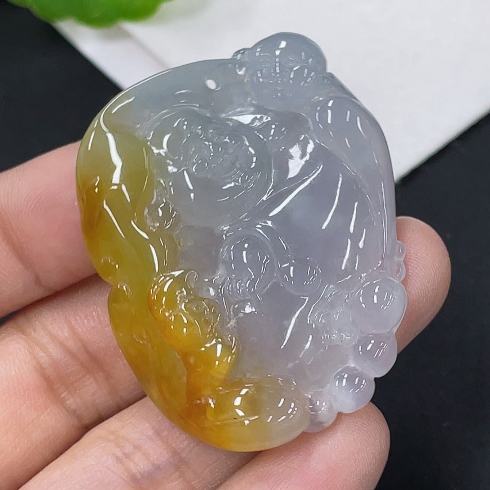 Jadeite Pendant Buddha, Total Weight Approx. 20.48g