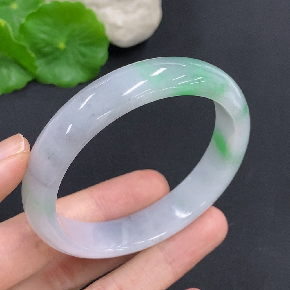 Jadeite Round Bangle Size 55mm Total Weight Approx. 47.1g