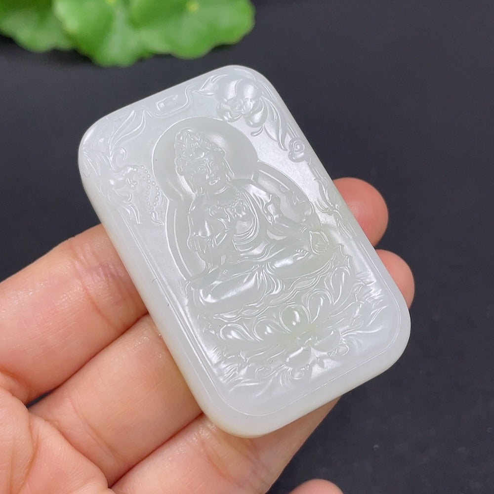 Hetian Jade Pendant Guanyin Total Weight About 39g