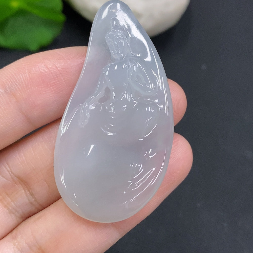 Jadeite Guanyin Pendant About | Huiliu Certified