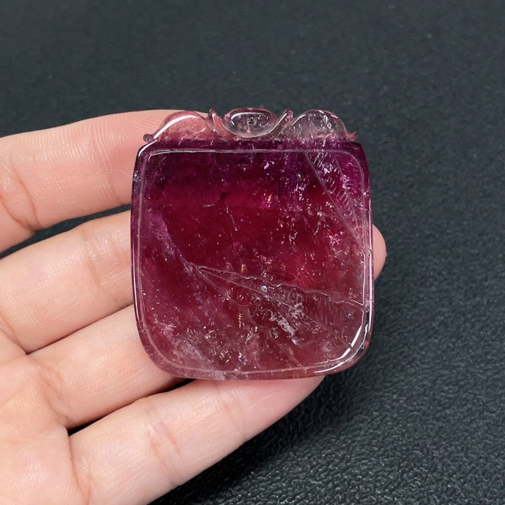 Tourmaline Pendant, Visible Organic Matter