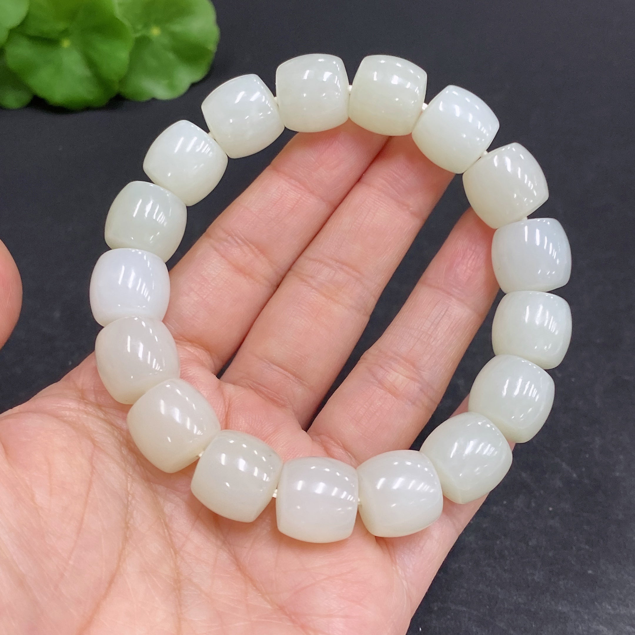 Hetian Jade Bracelet, Approx. 12.6mm, Total Weight Approx. 63.7g