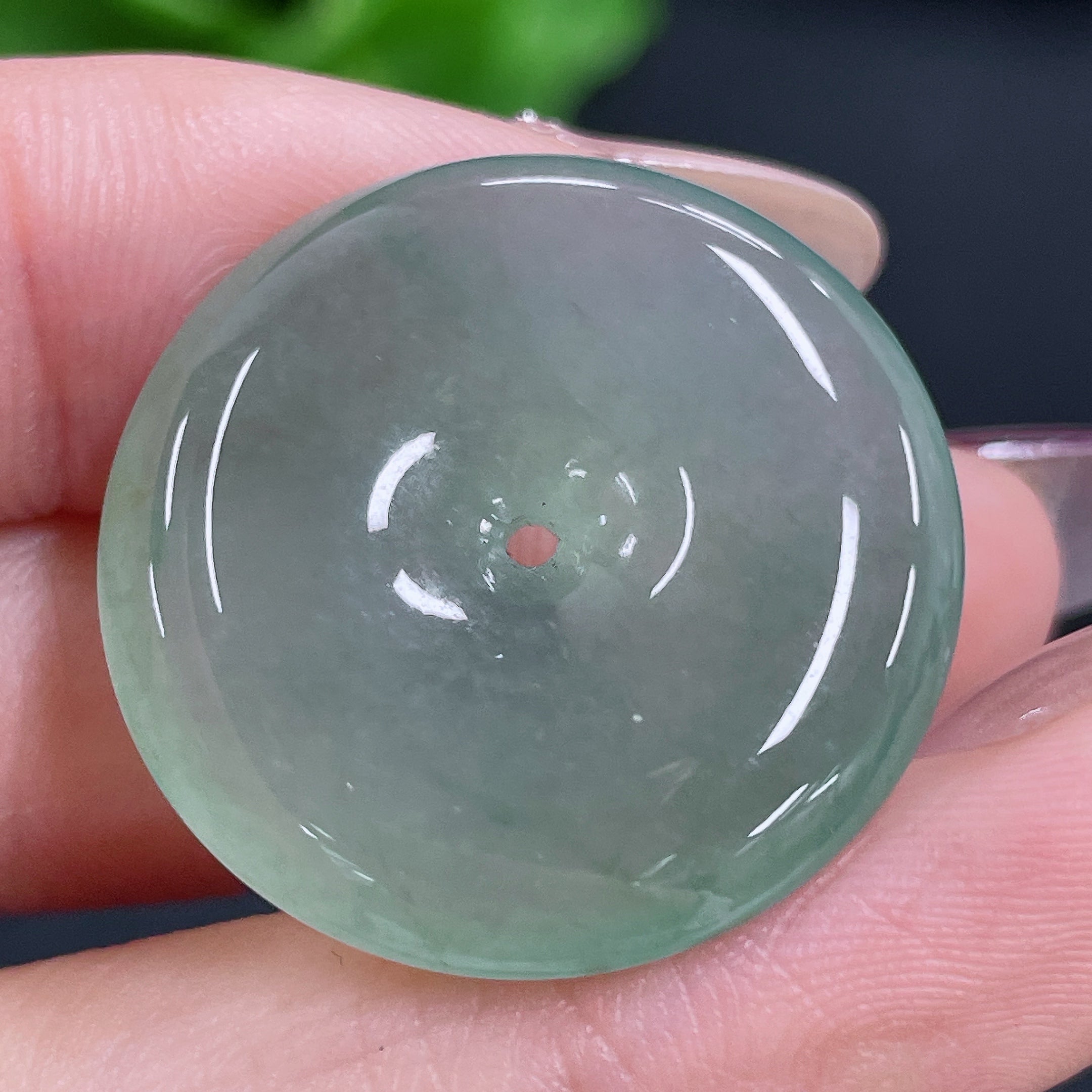 Jadeite Pendant Safety Buckle Total Weight Approx. 7.86g