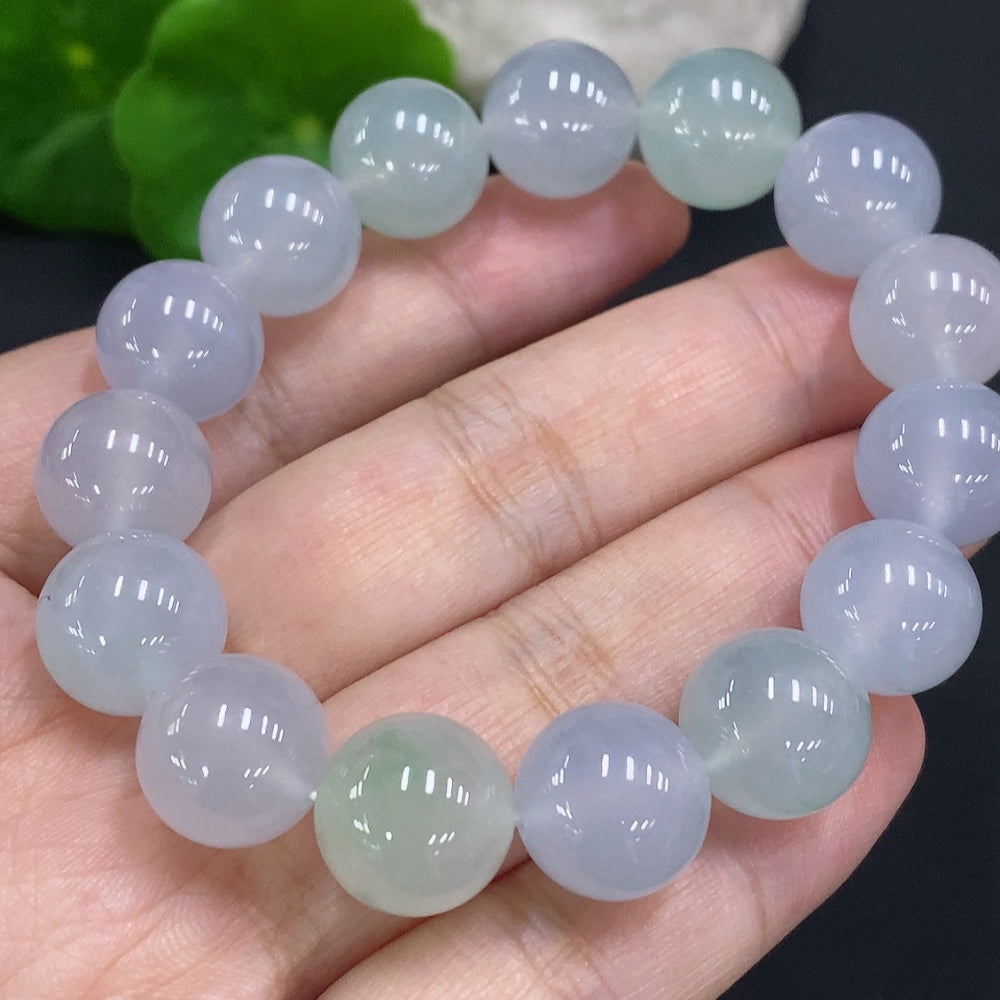 Jadeite Bead Necklace Approx. 12.2mm Total Weight Approx. 48.6g