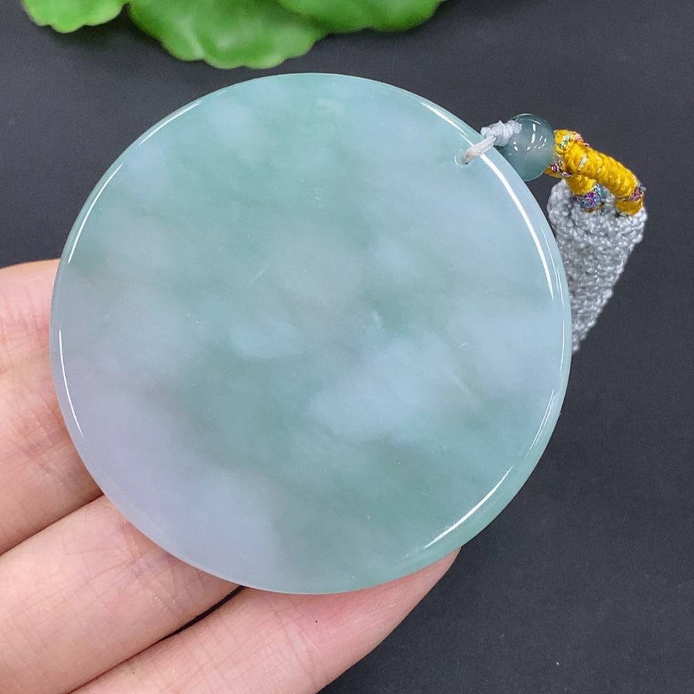 Jadeite Success Horse pendant with rope, crafted by HUILIU HQ, weighing approximately 43.8g, featuring a detailed horse design.