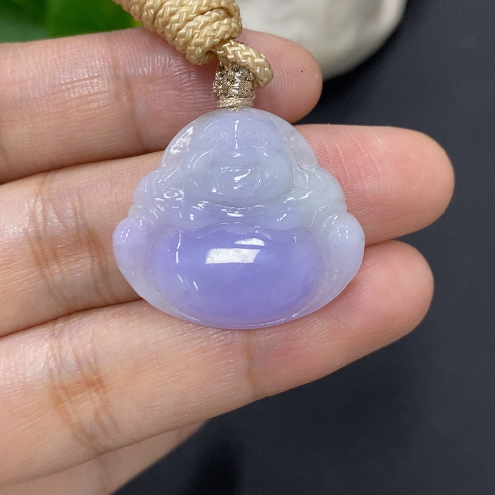 Jadeite Buddha Pendant, with Rope Approximately | Huiliu Certified