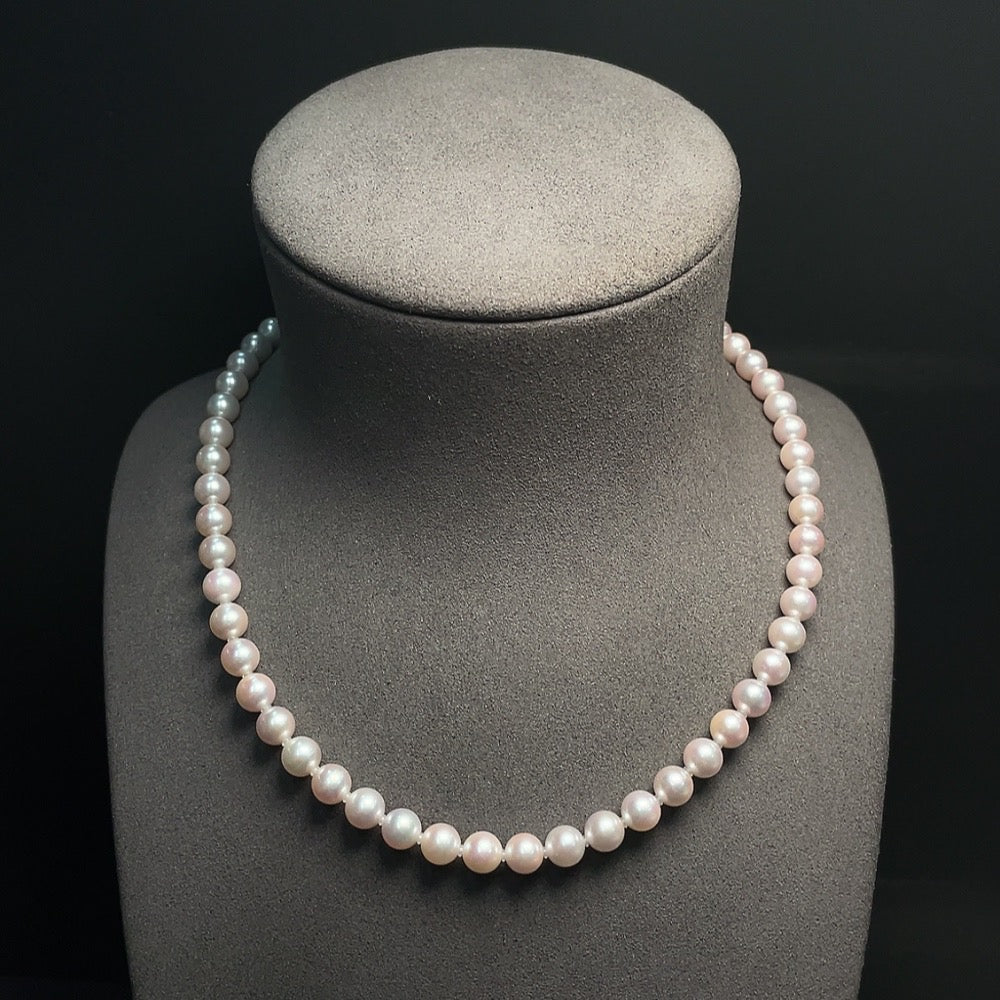 Saltwater Pearl Strand Necklace Non- Color Origin Undetermined . -7.2mm | Huiliu Certified