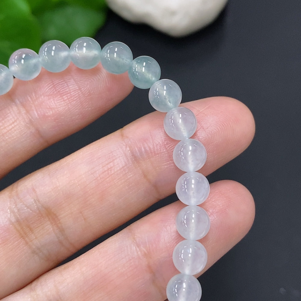 Jadeite Bead Necklace Approx. 5.8mm Total Weight Approx. 11.6g