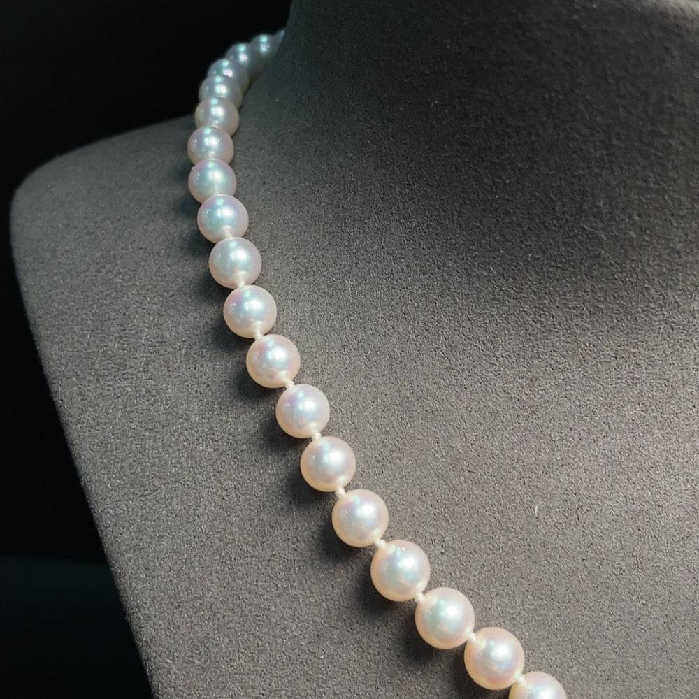HUILIU HQ seawater pearl necklace with 7.1mm pearls, non-gold, total weight 29.94g, showcasing a string of lustrous pearls.