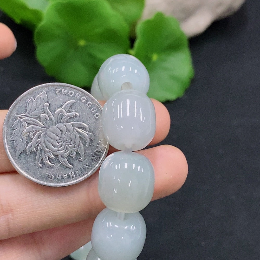 Jadeite Bracelet 12.3mm Approx. Total Weight About 61.83g