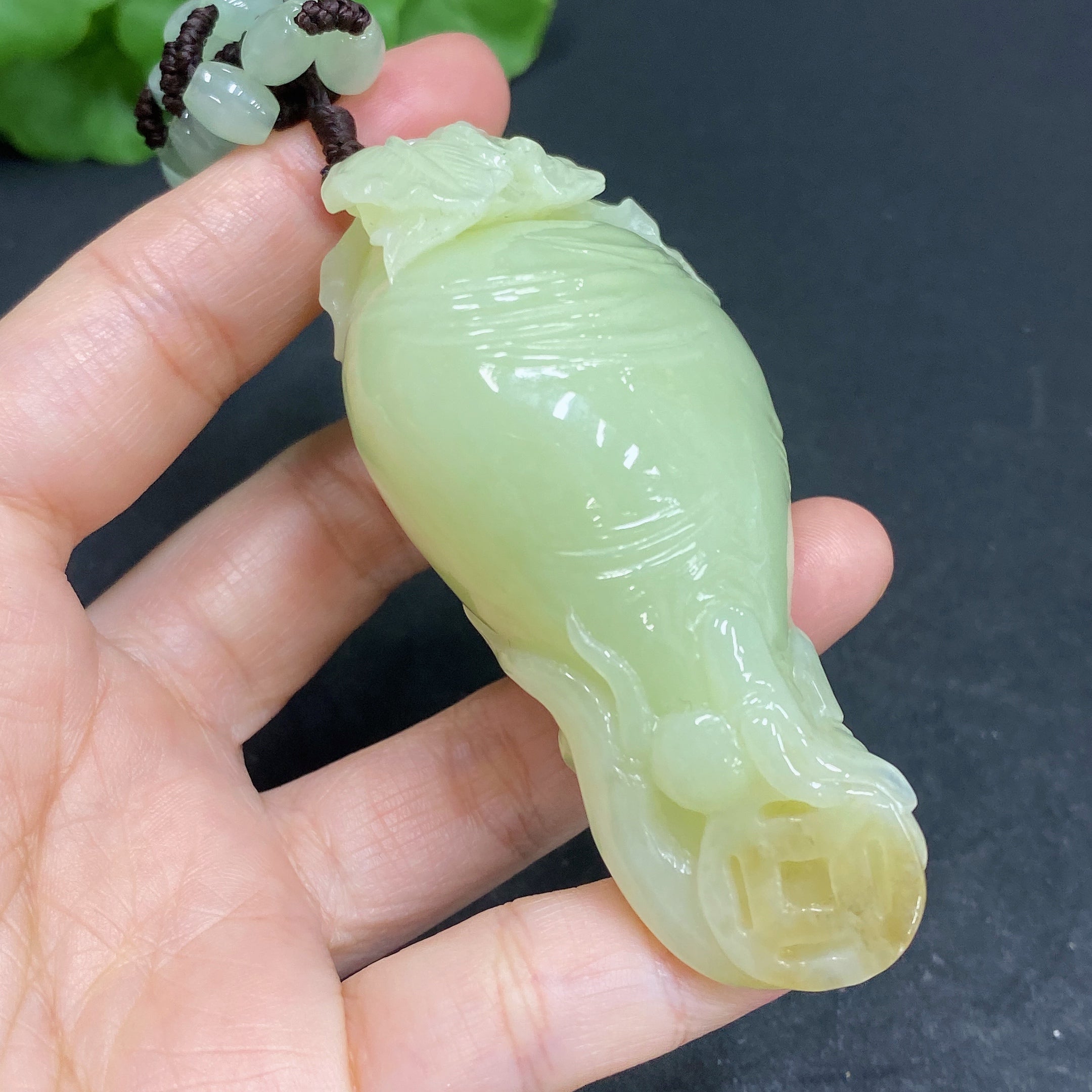 Hetian Jade Pendant Ginseng