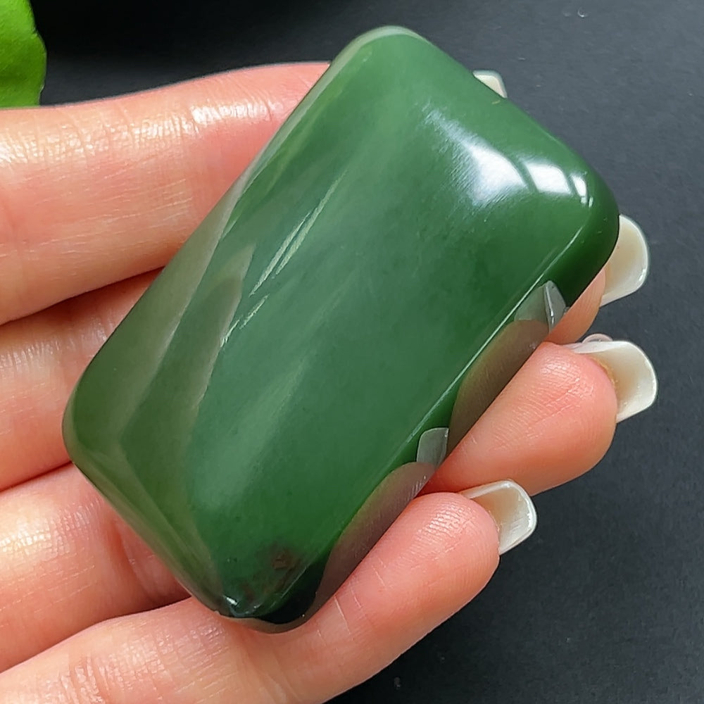Green Hetian Jade Plain Pendant