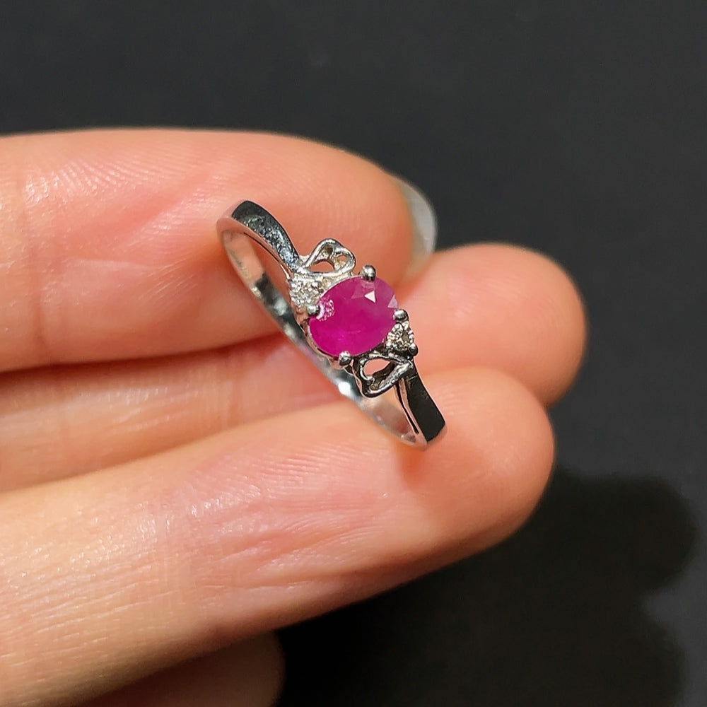 Gold platinum 87% ruby ring with diamond accents, size 14, total weight 2.26g, by HKHQ, featuring vibrant gemstones and elegant design.