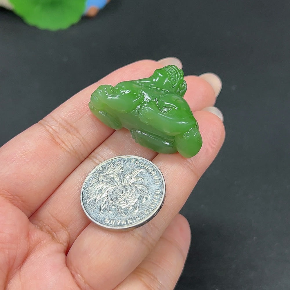 Hetian Jade Jasper Pendant Auspicious Beast Total Weight Approx. 18.9g
