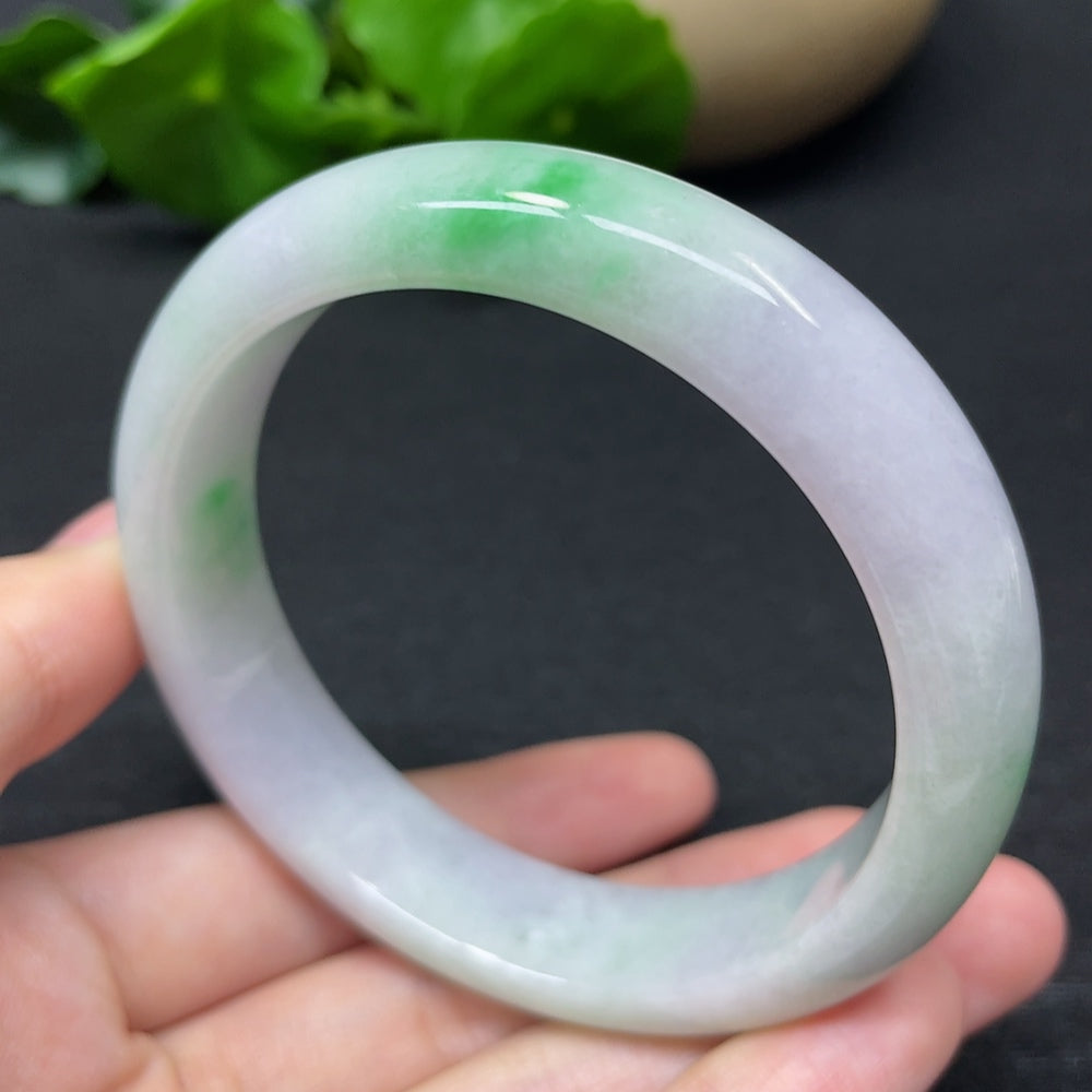 Jadeite Round Bangle Total Weight Approx. 55.89g Size 57.1