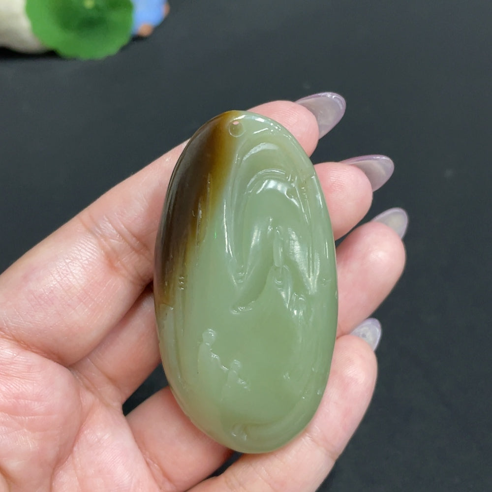 Hetian Jade Pendant - Enlightenment