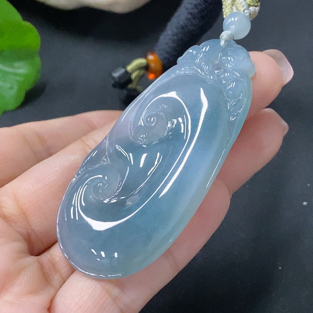 Jadeite Pendant Ruyi Total Weight Approx. 20.33g Including Rope