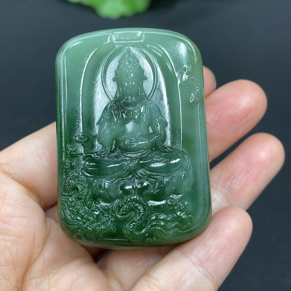 Hetian Jade Pendant Guanyin Total Weight Approx. 62g