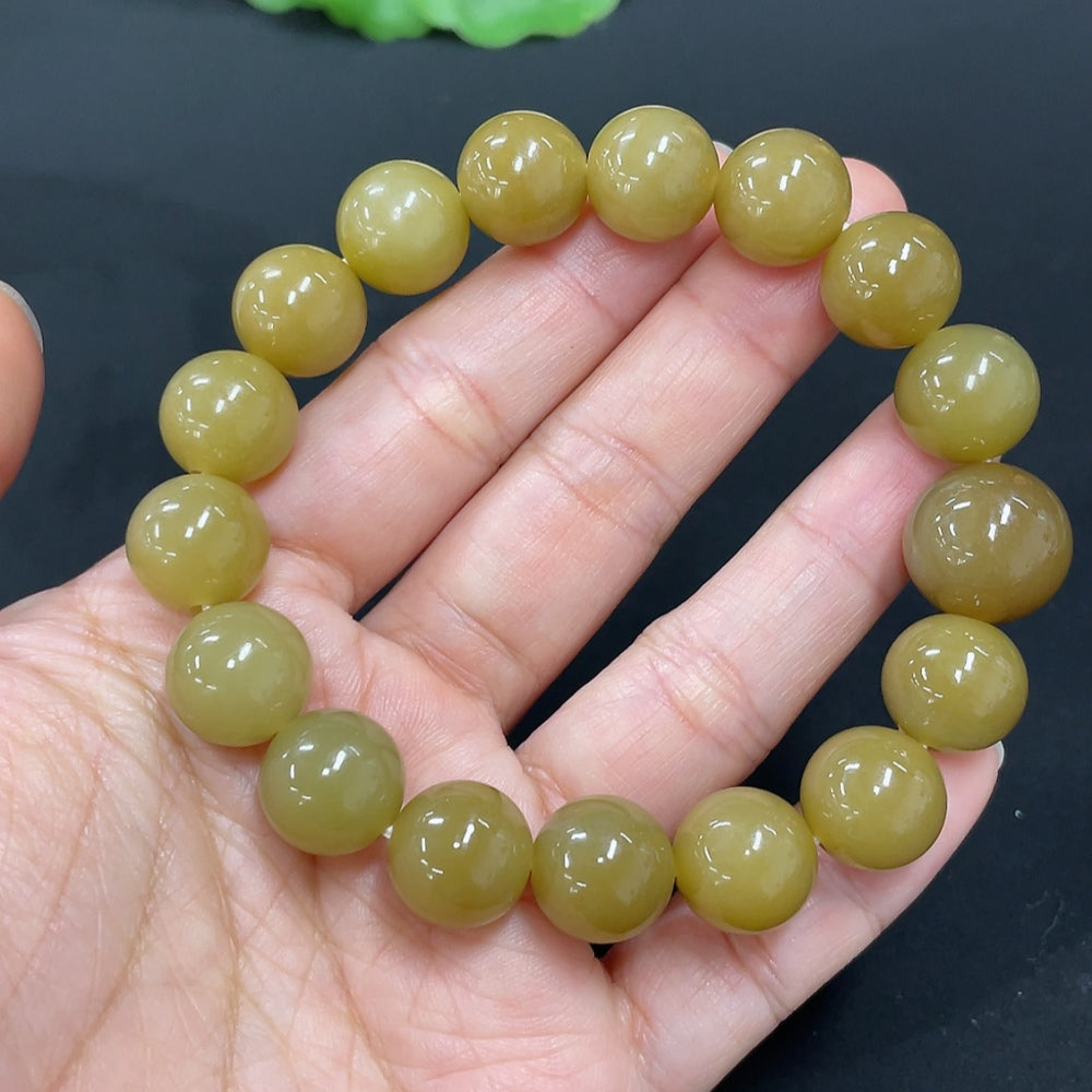 Hetian Jade Bracelet, Approx. 11.9mm, Total Weight Approx. 46.5g
