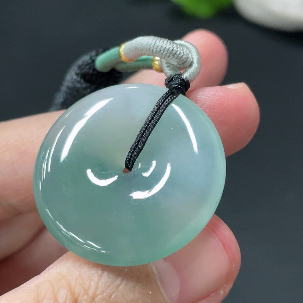 Jadeite Safety Buckle Pendant Total Weight 11.026g