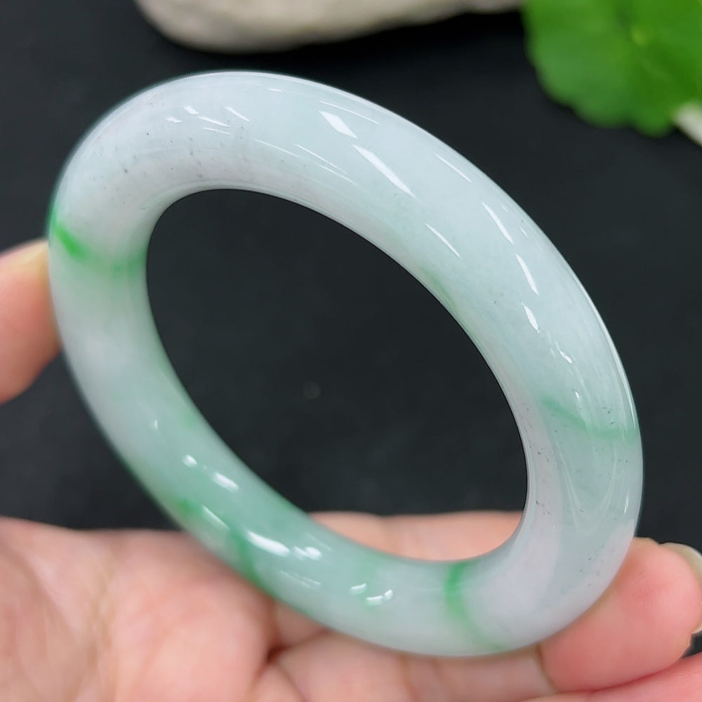 Jadeite Round Bangle Size 52.8 Total Weight Approx. 64.2g