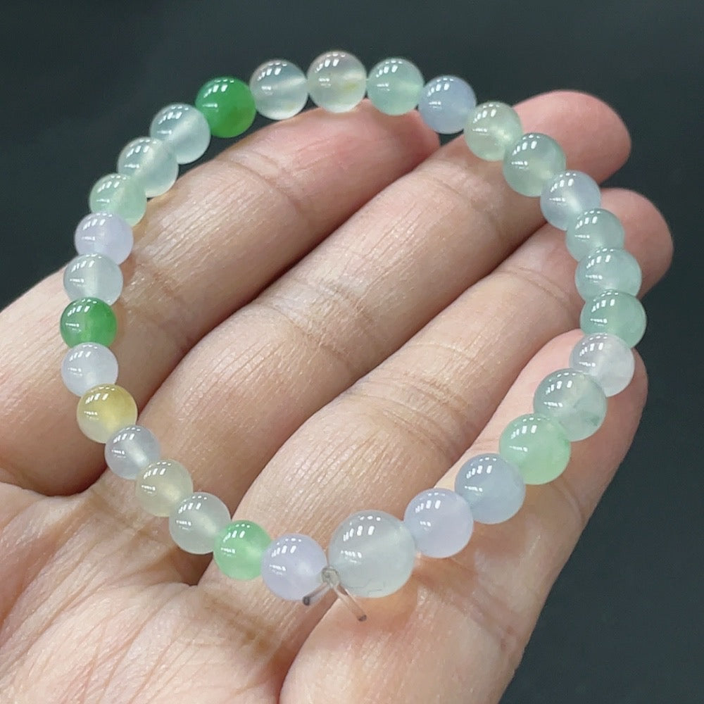 Jadeite Bracelet Largest Bead Approx. 7.4mm Total Weight Approx. 10.89g