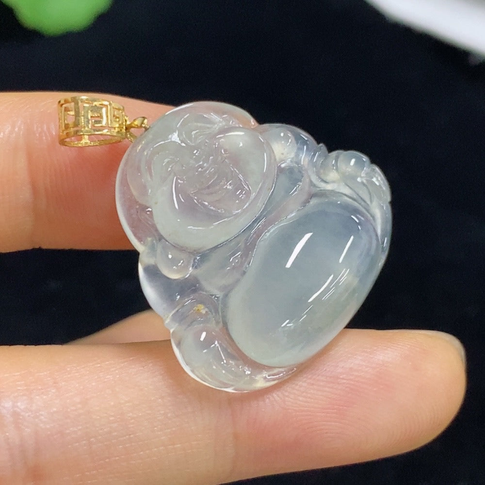 Jadeite Buddha Pendant . | Huiliu Certified