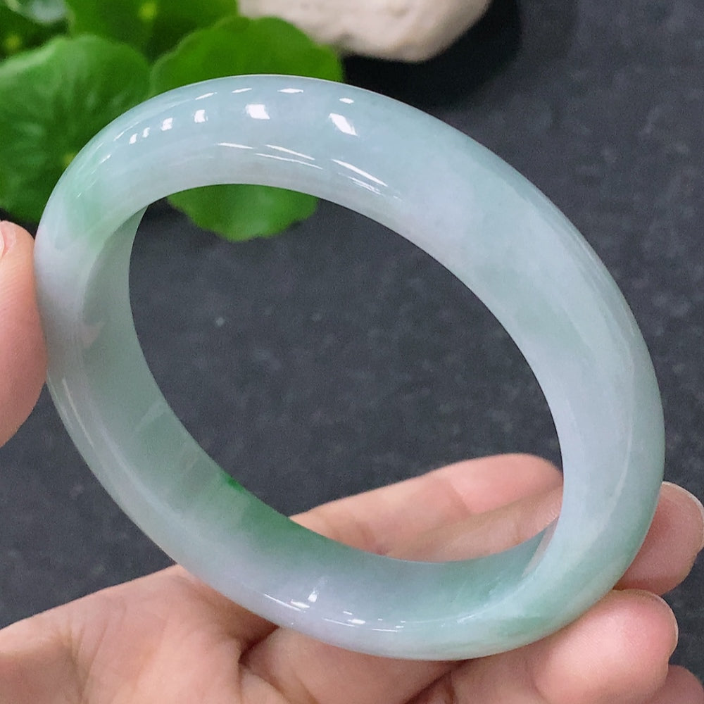 Jadeite Round Bangle Size 55.5mm Total Weight Approx. 56.59g