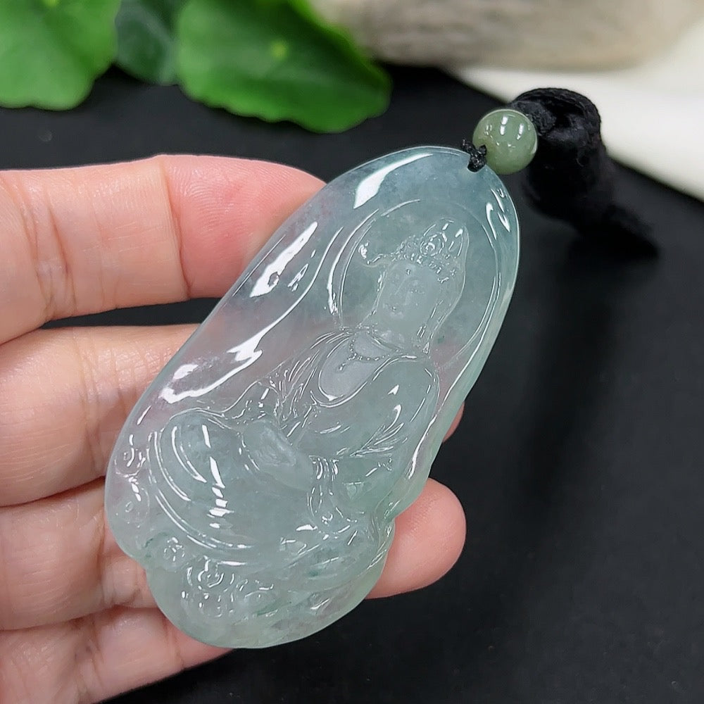 Jadeite Guanyin Pendant